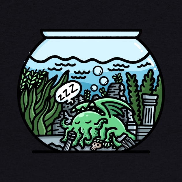 Cthulhu's Fishbowl Dream: A humorous take on the Great Old One by Holymayo Tee